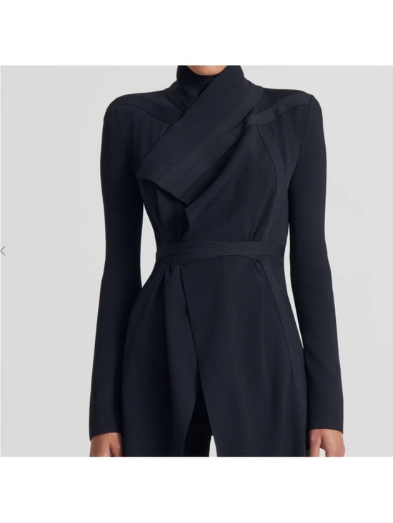 Scanlan Theodore Jackets & Blazers - NWT SCANLAN THEODORE CREPE KNIT DRAPE FRONT BLACK JACKET SIZE M